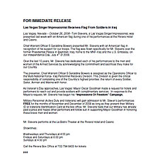Flag Presentation Press Release