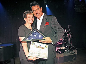 Tom Presented Flag By Geri Bowers